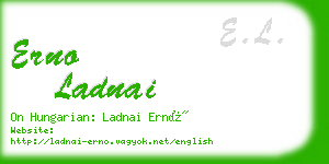 erno ladnai business card